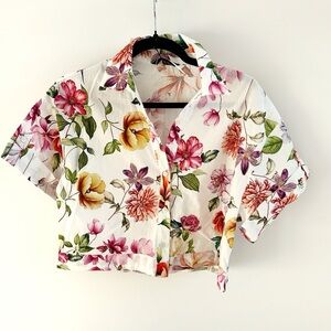Zara Floral Button Down Shirt - Multicolor